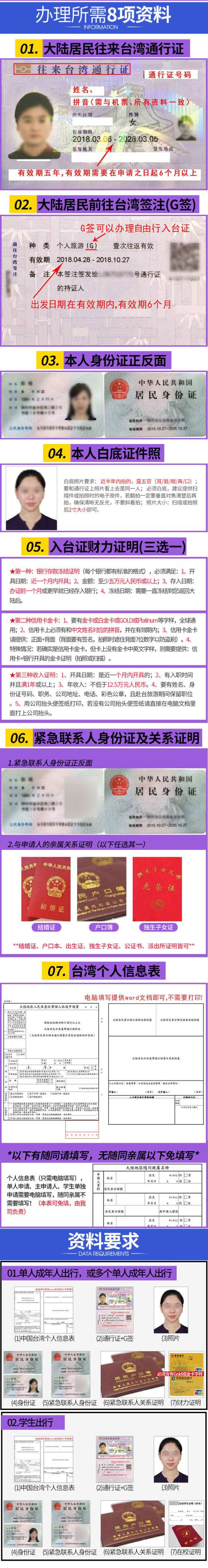 台湾入台证(郑州受理,全国收取,含200万新台币保险) 台湾入台证(郑州受理,全国收取,含200万新台币保险)